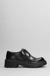 CAMPER VAMONOS LACE UP SHOES IN BLACK LEATHER