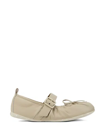 Camper Wabi Buckle Bow Ballet Flats In Neutral
