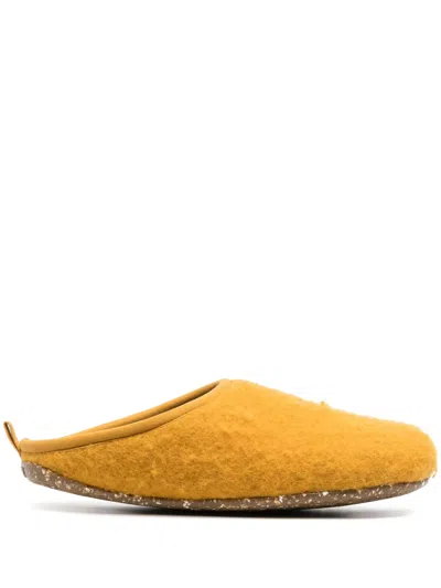 Camper Wabi Flat Slippers In Yellow
