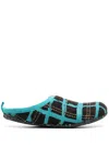 Camper Wabi Patterned Wool Slippers In Black