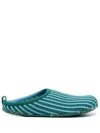 Camper Wabi Rib-knit Slippers In Blue
