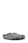 Camper Wabi Slipper In Navy/pastel Yellow