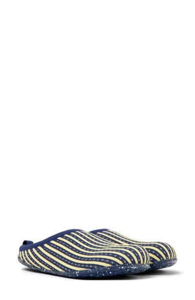 Camper Wabi Slipper In Navy/pastel Yellow