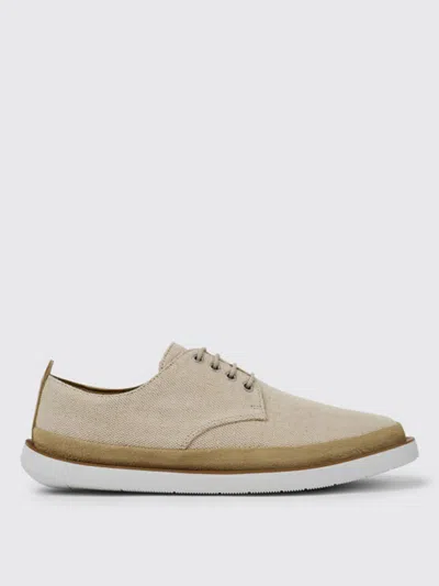 Camper Wagon  Shoes In Calfskin And Hemp In Beige