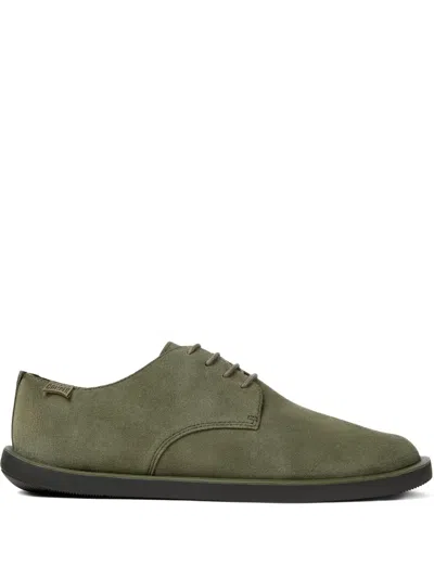 Camper Wagon Lace-up Derby Shoes In Green
