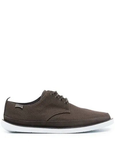 Camper Wagon Logo-appliqué Derby Shoes In Brown