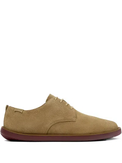 Camper Wagon Suede Derby Shoes In Neutral