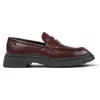 Camper Walden Penny Leather Loafers In Burgundy