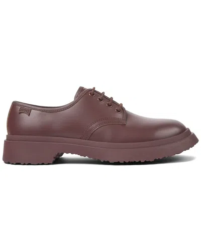 Camper Walden Leather Lace Up Shoe In Red