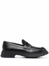 Camper Walden Leather Loafers In Black