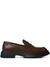 Camper Walden Leather Loafers In Brown