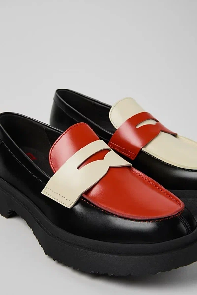 CAMPER WALDEN LEATHER LOAFERS IN RED, WOMEN'S AT URBAN OUTFITTERS