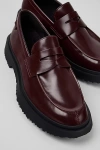 Camper Walden Twins Mismatched Penny Loafer In Burgundy