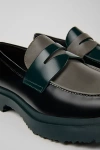 Camper Milah Loafers In Black Leather In Grey