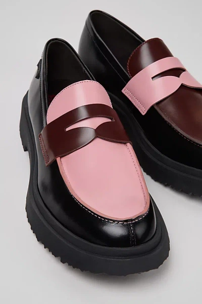 CAMPER WALDEN LEATHER MOC TOE LOAFER SHOE IN PINK, MEN'S AT URBAN OUTFITTERS