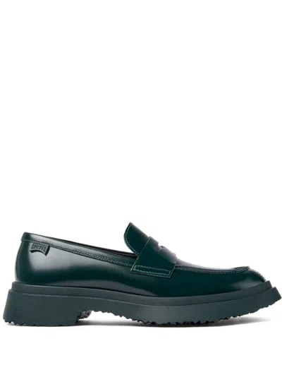 Camper Walden Moccasins In Leather In Verde