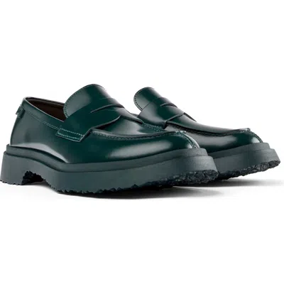 Camper Walden Penny Loafer In Dark Green