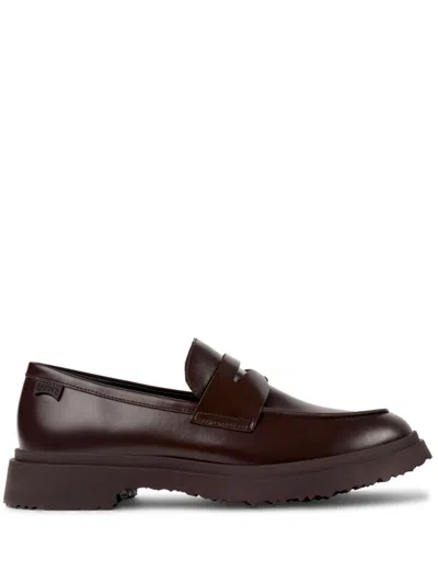 Camper Walden Penny-slot Leather Loafers In Brown