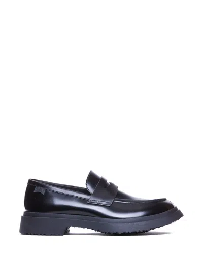 Camper Walden Round-toe Leather Loafers In Black