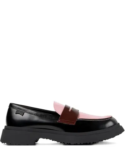 Camper Walden Twins Leather Loafers In Black