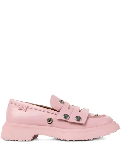 Camper Walden Twins Leather Loafers In Pink