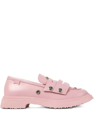 Camper Walden Twins Leather Loafers In Pink