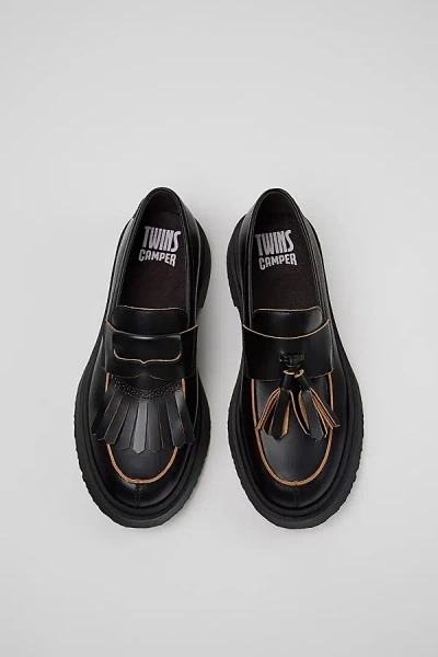 Camper Walden Twins Leather Moccasin Loafer In Black, Men's At Urban Outfitters