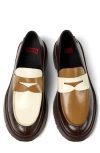 Camper Walden Twins Mismatched Colorblock Penny Loafers In Multi
