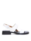 CAMPER WHITE DANA SANDALS BUCKLE OPEN