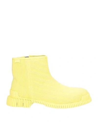 Camper Woman Ankle Boots Yellow Size 6 Textile Fibers