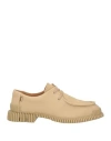 Camper Woman Lace-up Shoes Sand Size 11 Textile Fibers In Beige