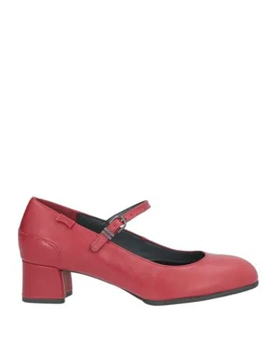 Camper Woman Pumps Red Size 9 Soft Leather