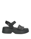 Camper Woman Sandals Black Size 5 Leather