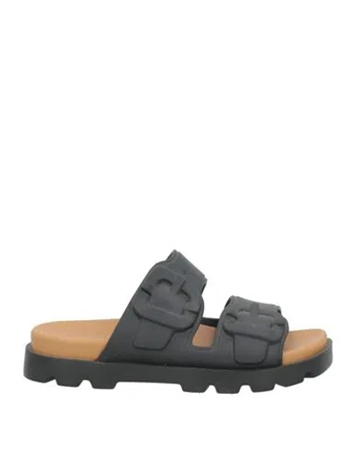 Camper Woman Sandals Black Size 6 Rubber In Blue