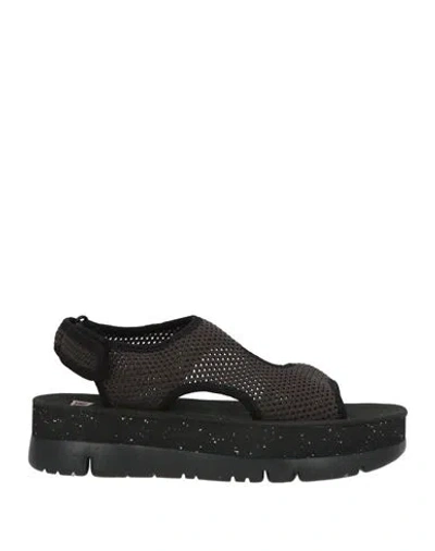 Camper Woman Sandals Gunmetal Size 9 Textile Fibers