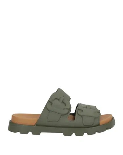 Camper Woman Sandals Military Green Size 7 Rubber