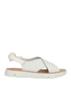 Camper Oruga Crossover Leather Sandals In White