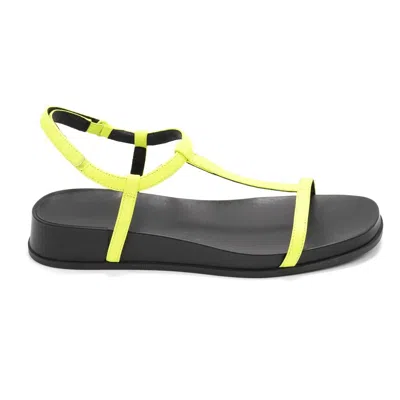 Camper Women's Atonika T-strap Platform Sandals In Bright Yellow In Black