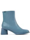Camper Kiara 60mm Leather Boots In Blu