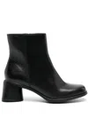 Camper Kiara Ankle Leather Boots In Nero