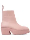 Camper Billie Leather Ankle Boots In Rosa