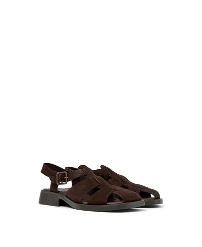 Camper Women's Dana Leather Fisherman Sandal In Brown