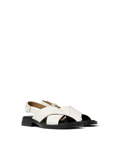 Camper Women's Dana Leather X-strap Sandal In White