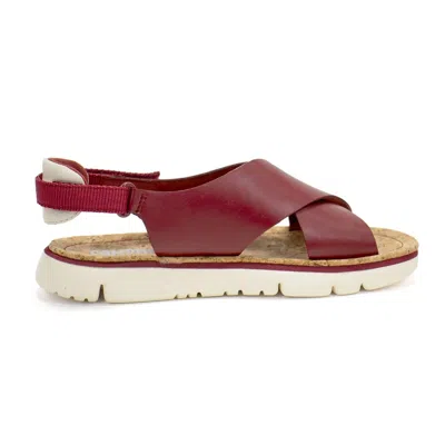 Camper Women's Oruga Sandals In Red In Brown