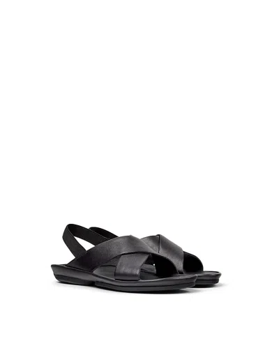 Camper Women's Right Isla Leather X-strap Sandal In Black