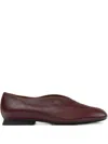 Camper Casi Myra Leather Flat Pumps In Burgundy