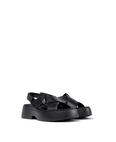 CAMPER WOMEN'S TASHA LEATHER X-STRAP SANDAL