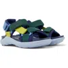 Camper Sandals For Boys In Blue,green