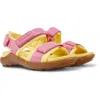 Camper Sandals For Girls In Pink,yellow