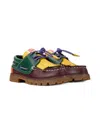 Camper X Bobo Choses Fringe Boat Shoes In Multi